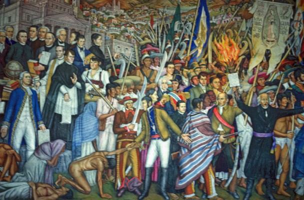 Mural by Juan O´Gorman, National Museum of History, Mexico City depicts Father Miguel Hidalgo and the Grito de Dolores, marking the start of Mexico’s struggle for independence