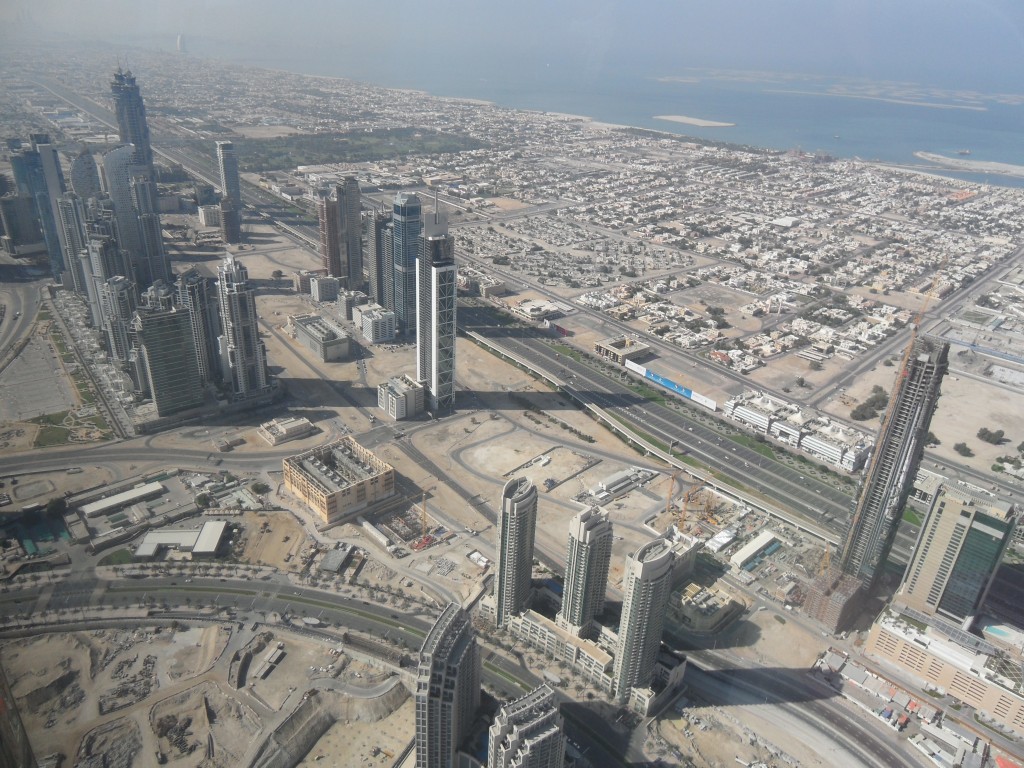 A view of downtown from the top of Burj Khalifa